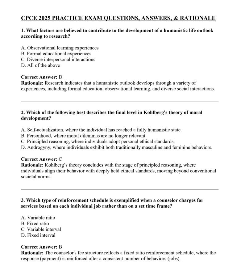 200+ CPCE Exam Practice Questions With Correct Answers and Rationale ...
