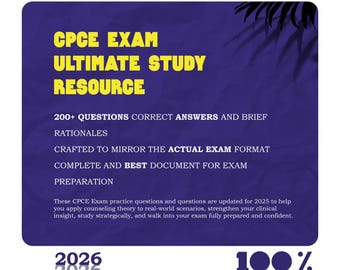200+ CPCE Exam Practice Questions With Correct Answers and Rationale ...