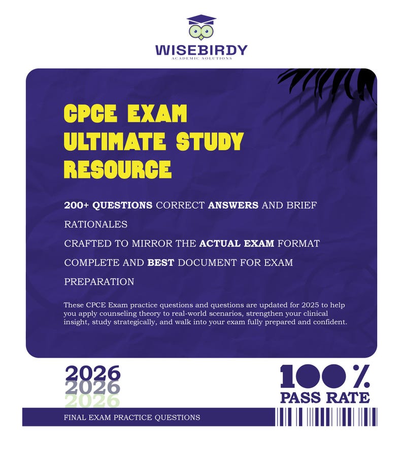 200+ CPCE Exam Practice Questions With Correct Answers and Rationale ...