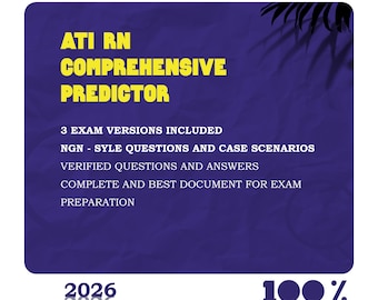 Domande e risposte verificate per l'esame ATI Comprehensive Predictor 2026, versioni 1, 2 e 3