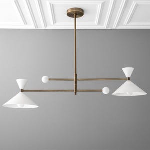 Mid-Century Modern Brass Chandelier Italian Articulating Light Fixture -Sputnik Pendant Light - Stilnovo Style Brass Chandelier Light