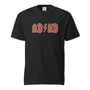 Camiseta premium Rocking ADHD: un regalo divertido de salud mental para neurodivergentes