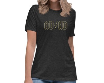 Camiseta feminina relaxada AD/HD