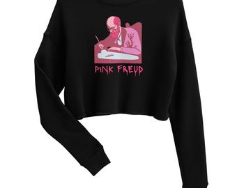 Bluza z krótkim rękawem Pink Freud: zabawny, psychologiczny top graficzny