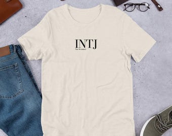 Camiseta unissex INTJ Myers-Briggs com tipo de personalidade