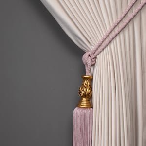 Handcrafted Baroque Tassel Curtain Tieback for Luxury Drapes, Elegant Rope Curtain Holder, Classic Window Decor Accessory