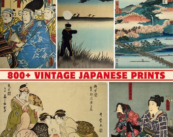 Plus de 800 estampes japonaises anciennes : Collection d'estampes Ukiyo-e (Téléchargement numérique)