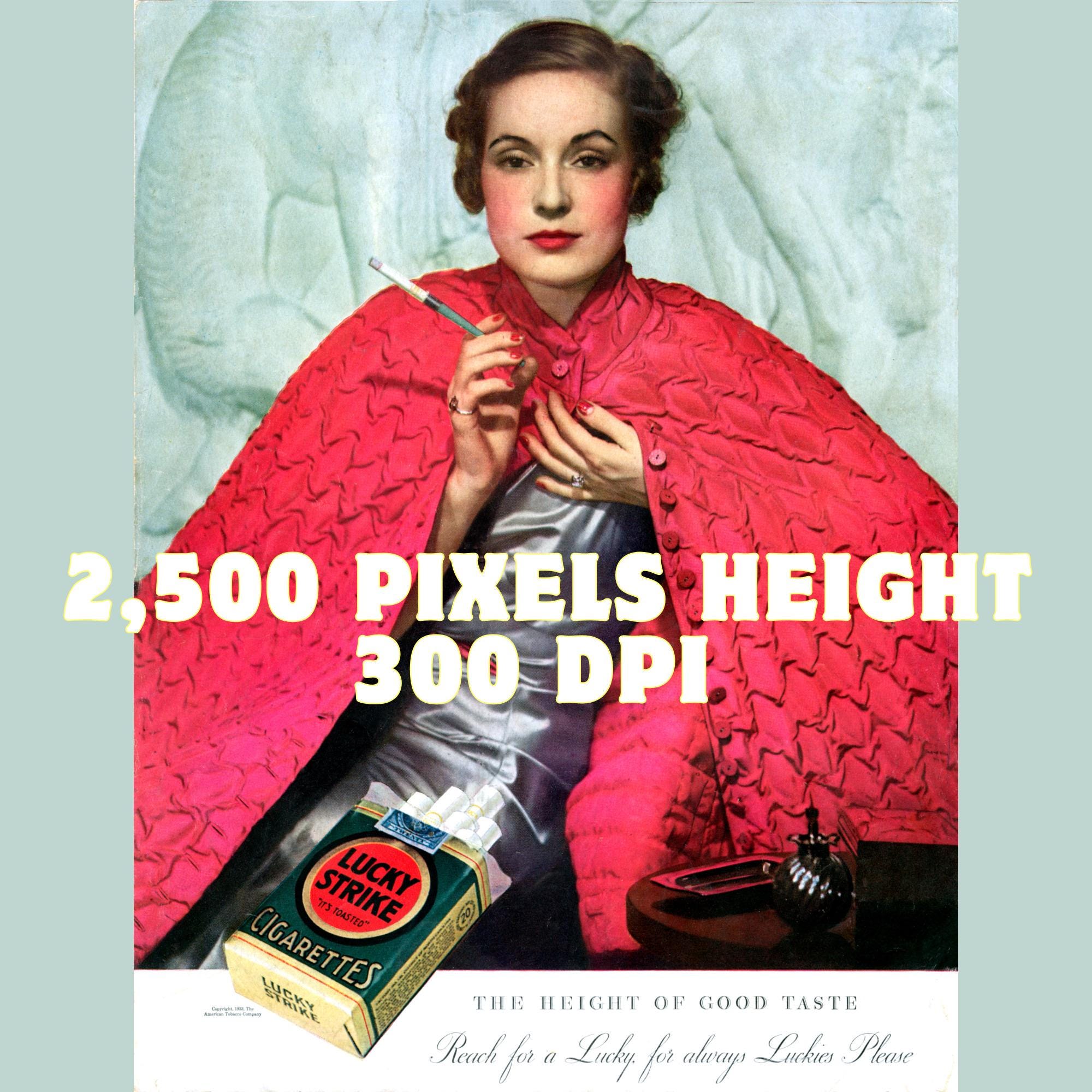 150+ Vintage Cigarette Ads: Retro Illustration Art (300 DPI Printable)
