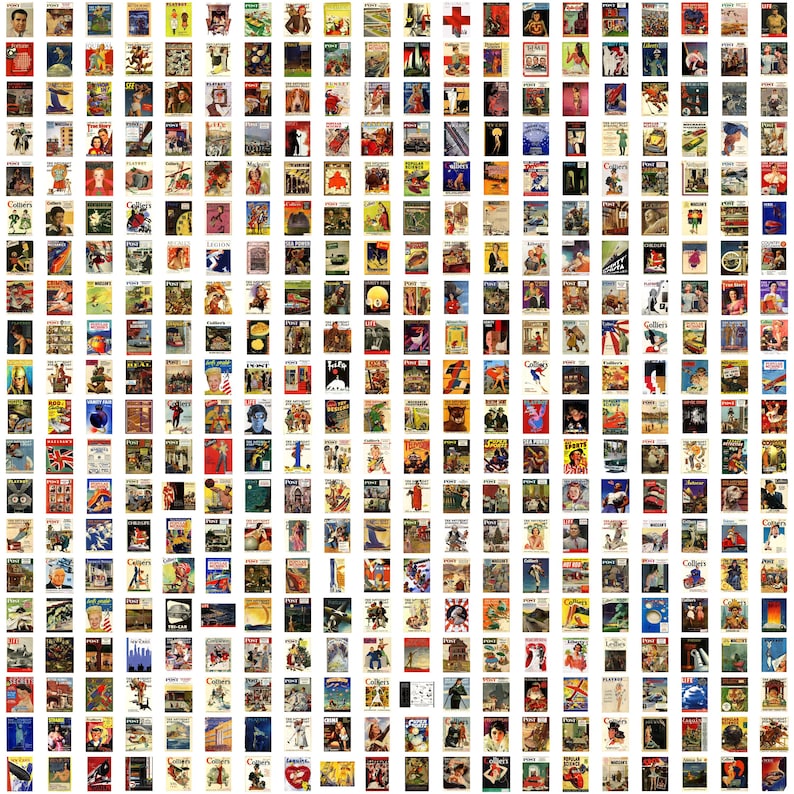 750+ Vintage Magazine Covers Collection: High-Quality | 300 DPI Printable | Retro Magazines | Fashion Magazine Covers | Magazines for Women image 4