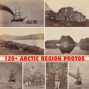 Collezione di foto artiche d&#39;epoca: iceberg, ghiacciai, popolazioni indigene (download digitale)