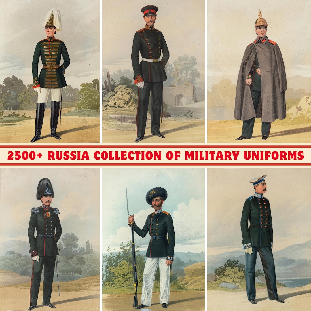 ロシア軍の軍服イラスト：2500点以上のヴィンテージ軍服デザイン（300