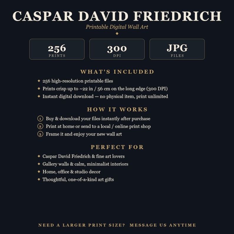 Coleção de Arte Caspar David Friedrich: 256 Obras de Arte Imprimíveis em Alta Resolução (Conjunto de Impressões Digitais) imagem 3