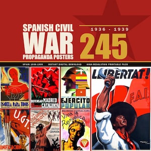 Spanish Civil War Propaganda Poster Collection (245 High-Res Prints) (Digital Download)