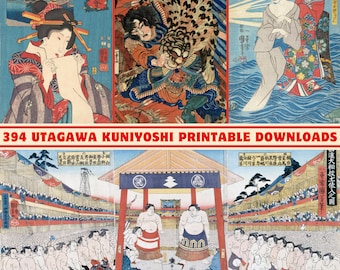 Utagawa Kuniyoshi Art Prints: Japanese Wall Art Collection (Digital Download)