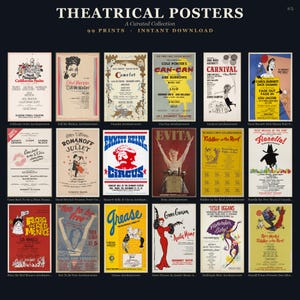 99 Vintage Theatrical Posters: Stage, Musical, Drama Art (300 DPI Printable) image 10