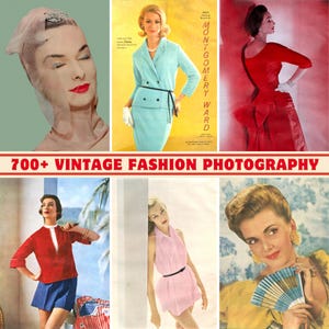 700+ Vintage Fashion Photography Collection: High-Quality | 300 DPI Printable | Vintage Woman Poster |Retro Fashion Beauties |Magazine Cover