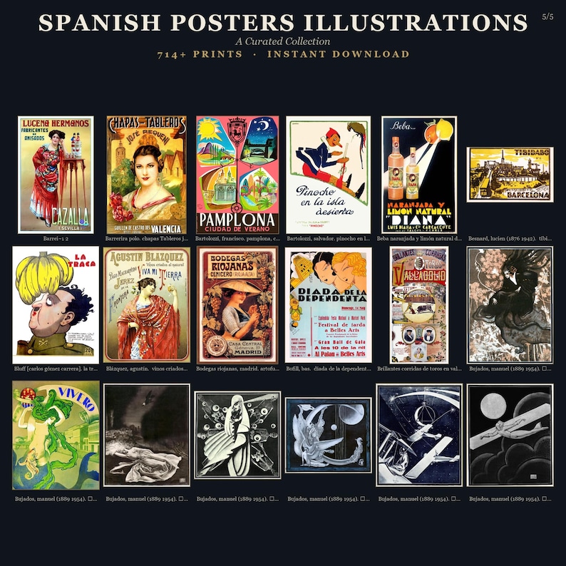 700+ Vintage Spanish Poster Collection: Retro Art Prints (Digital Download) image 18