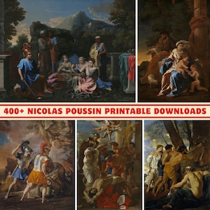 Nicolas Poussin Art Collection: 400+ High-Res Printable Baroque Paintings (Digital Print Set)