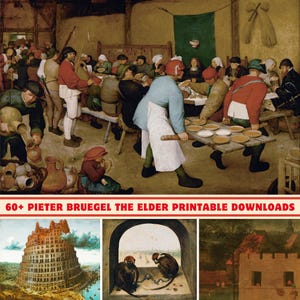 Pieter Bruegel the Elder Art Collection: 60+ High-Res Printable Artworks (Digital Print Set)