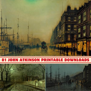 John Atkinson Grimshaw Art Collection: 81 High-Res Victorian Paintings (Digital Download)