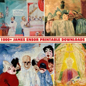 James Ensor Art Collection: 1000+ Expressionist & Surrealist Prints (Digital Download)