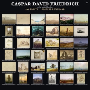 Coleção de Arte Caspar David Friedrich: 256 Obras de Arte Imprimíveis em Alta Resolução (Conjunto de Impressões Digitais) imagem 18