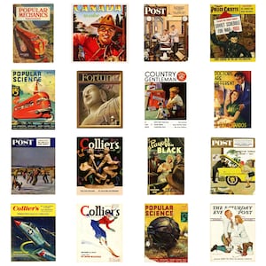 750+ Vintage Magazine Covers Collection: High-Quality | 300 DPI Printable | Retro Magazines | Fashion Magazine Covers | Magazines for Women image 6