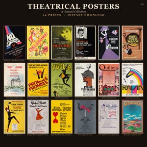 99 Vintage Theatrical Posters: Stage, Musical, Drama Art (300 DPI Printable) image 16