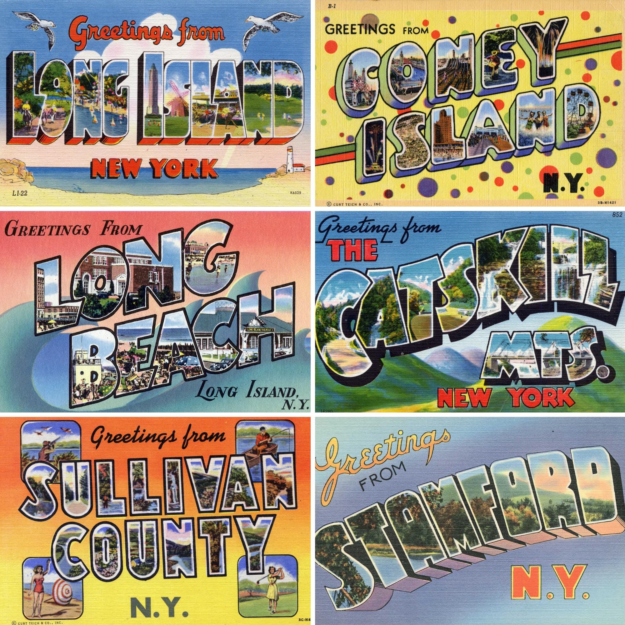 ヴィンテージ ニューヨーク ポストカード コレクション: 1900 年以上前