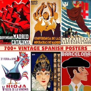 700+ Vintage Spanish Poster Collection | Spanish Illustration | Spanish Prints | High Quality | Printable Poster | Retro Art | Wall Decor