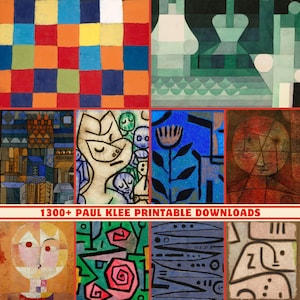 Oltre 1300 opere d'arte di Paul Klee ad alta risoluzione / Stampabili a 300 DPI / Set di stampe digitali / Opere d'arte di Paul Klee / Decorazioni per la casa