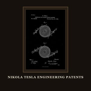 Nikola Tesla Patents Art Print Set | Engineering Inventions Decor (Digital Download) image 12