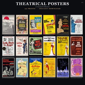 99 Vintage Theatrical Posters: Stage, Musical, Drama Art (300 DPI Printable) image 14