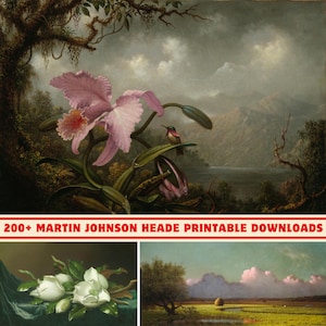 200+ Martin Johnson Heade Art Collection | 300 DPI Printable | Digital Print Set | High-Res Martin Johnson Heade Artworks and Paintings