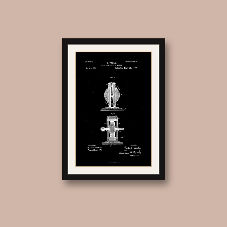 Nikola Tesla Patents Art Print Set | Engineering Inventions Decor (Digital Download) image 13