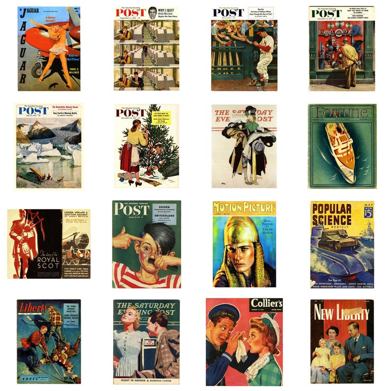 750+ Vintage Magazine Covers Collection: High-Quality | 300 DPI Printable | Retro Magazines | Fashion Magazine Covers | Magazines for Women image 5