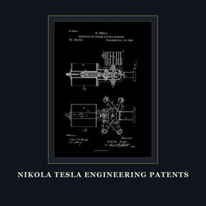 Nikola Tesla Patents Art Print Set | Engineering Inventions Decor (Digital Download) image 15
