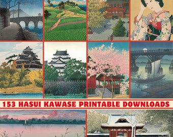 153 High-Res Hasui Kawase Art Collection | 300 DPI Printable | Digital Print Set | Hasui Kawase Artworks and Paintings | Home Decor