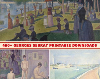 Georges Seurat Art Collection: 450+ High-Res Post-Impressionist Prints (Digital Download)