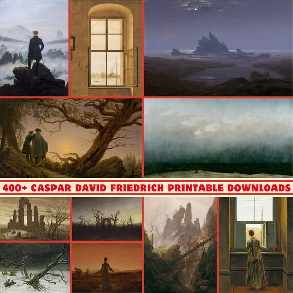 Caspar David Friedrich Art Collection: 400+ High-Res Printable Artworks (Digital Print Set)