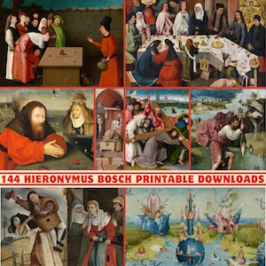 140 High-Res Hieronymus Bosch Art Collection | 300 DPI Printable | Digital Print Set | Hieronymus Bosch Artworks and Paintings | Home Decor