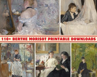 Berthe Morisot Kunstsammlung: 110+ impressionistische Gemälde (300 DPI druckbares digitales Set)