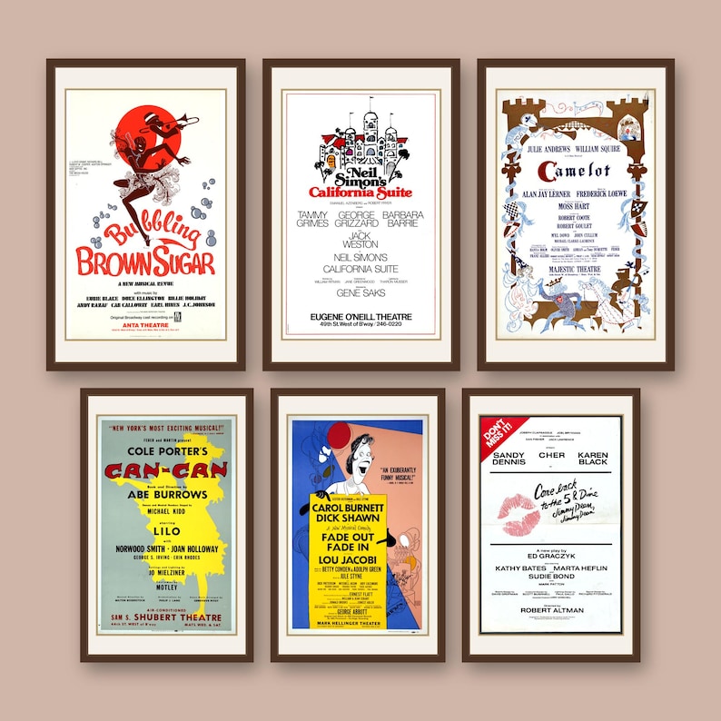 99 Vintage Theatrical Posters: Stage, Musical, Drama Art (300 DPI Printable) image 7