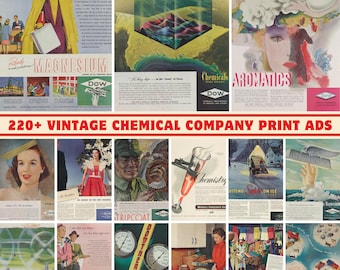 220+ Vintage Chemical Company Ads: Printable Chemistry Posters (300 DPI)