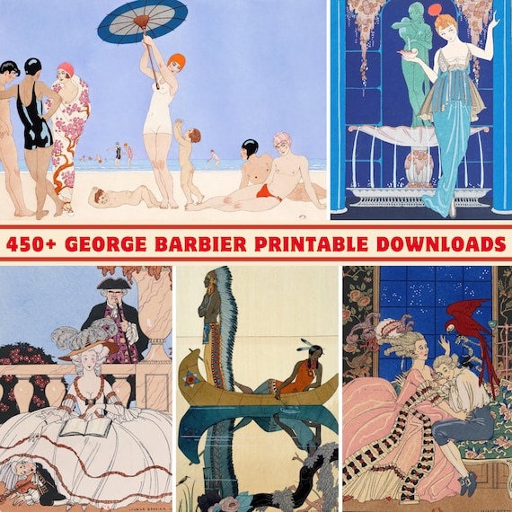 George Barbier Art Deco Collection: 450+ High-Res Prints (Digital Download