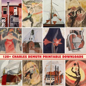 Charles Demuth Art Collection: 120+ High-Res Printable Paintings (Digital Print Set)