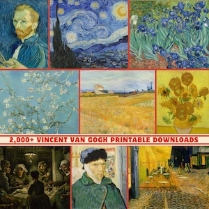 2,000+ High-Res Vincent van Gogh Art Collection | 300 DPI Printable | Digital Print Set | Vincent van Gogh Artworks Paintings |Home Decor
