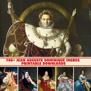 Jean-Auguste-Dominique Ingres: 700+ Neoclassical Artworks (300 DPI Printable Digital Set)