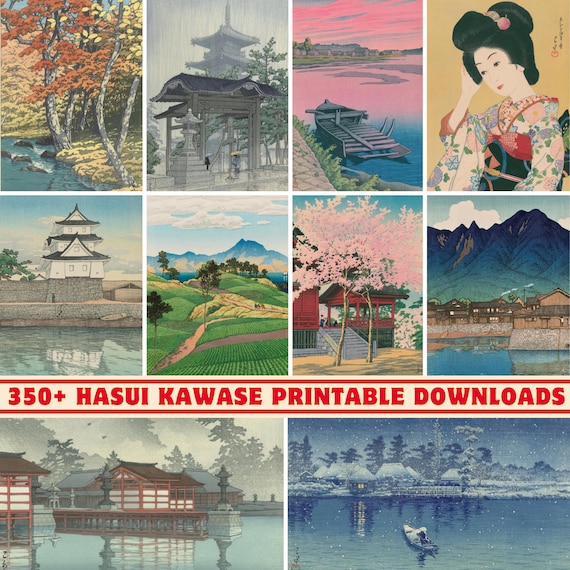 Hasui Kawase Art Collection: 350+ Japanese Woodblock Prints (Digital Download)