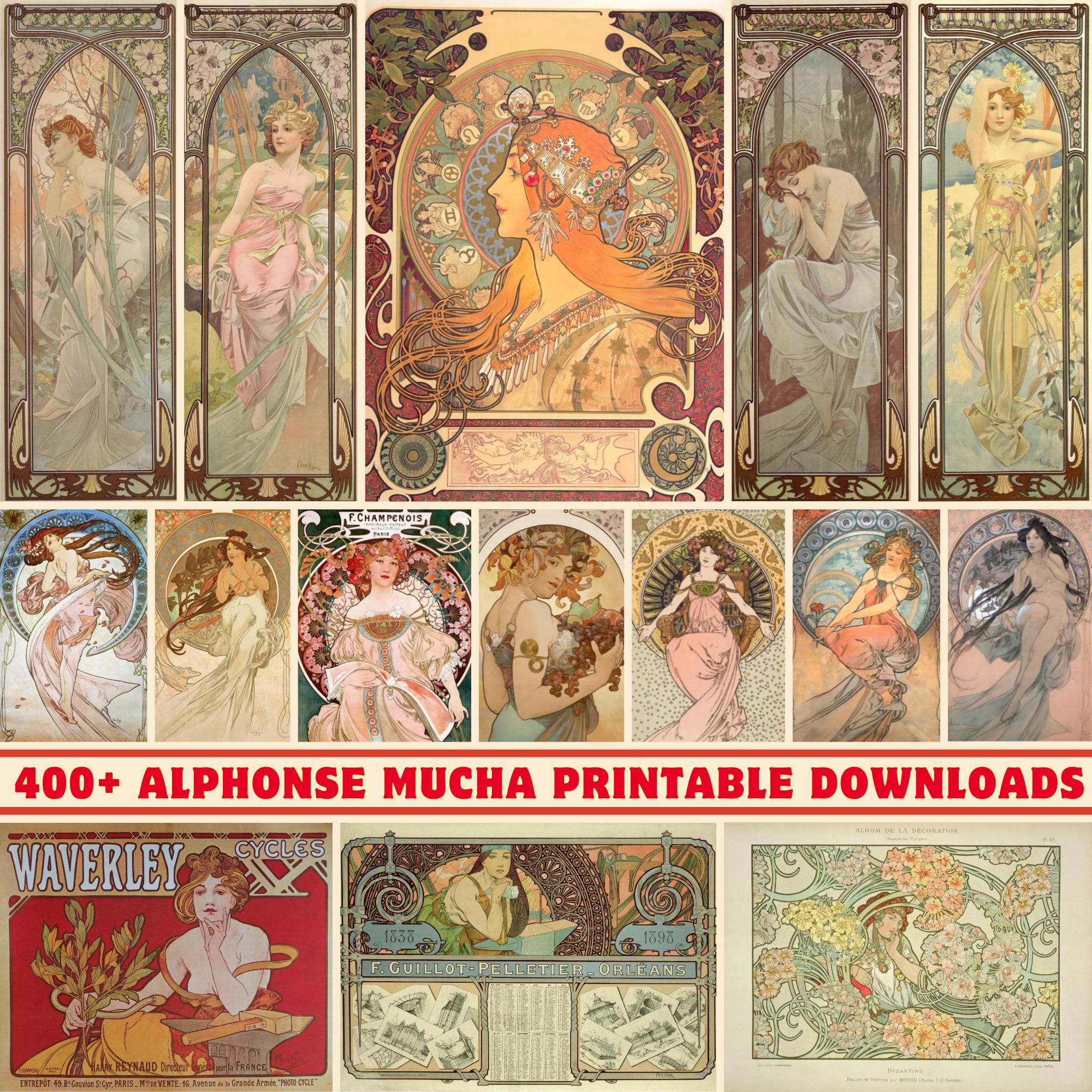 Alphonse Mucha Art Nouveau Collection: 400+ High-Res Prints (Digital Download)
